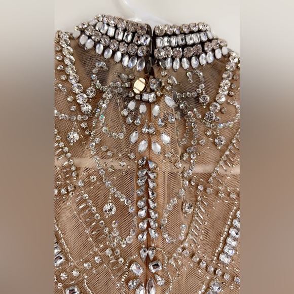 Alyce Paris Black Prom Evening Gown w/ crystal beaded. - Picture 7 of 8